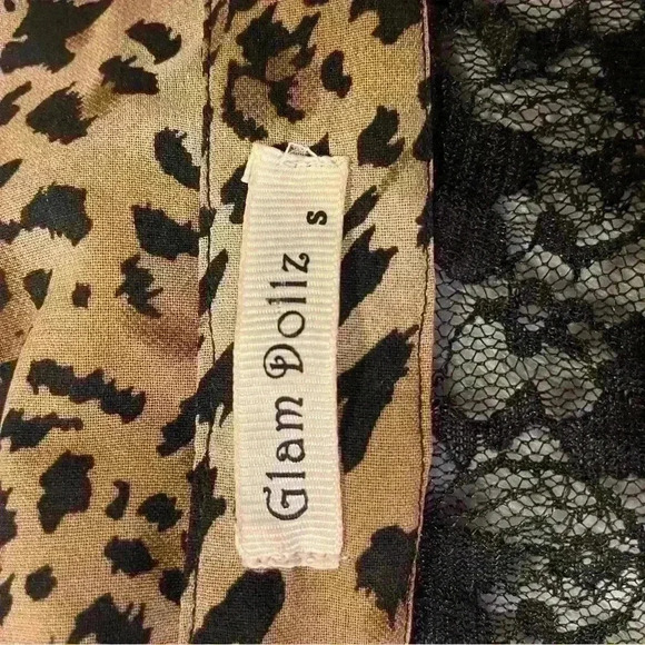 Women’s Cheetah Quarter Sleeve Glam Dollz Blouse - Picture 7 of 7